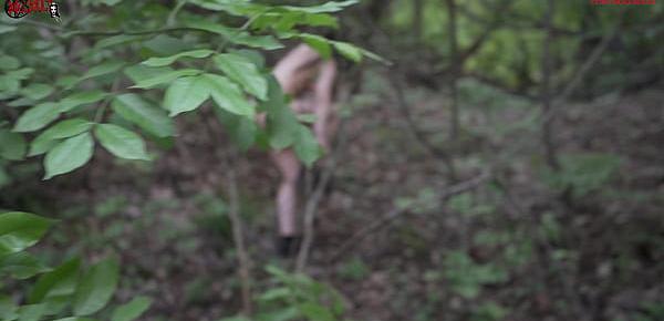  Mel walks naked in the wood